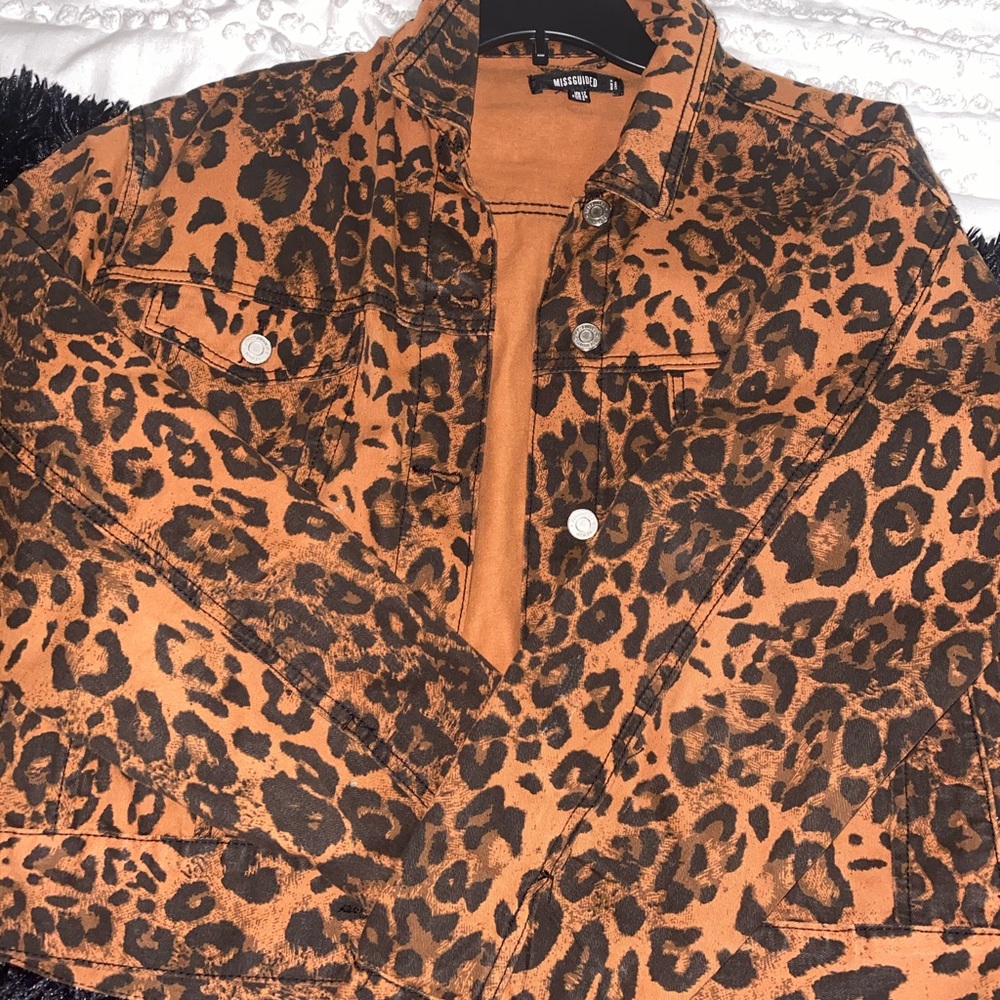 BRAND NEW Cheetah Jean Jacket!